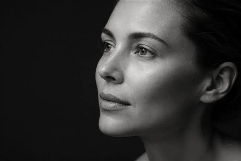 Olhar feminino, ilustração de blefaroplastia